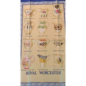 Vintage Lamont Royal Worcester Cotton Tea Towel Wall Hanging 30.5x18